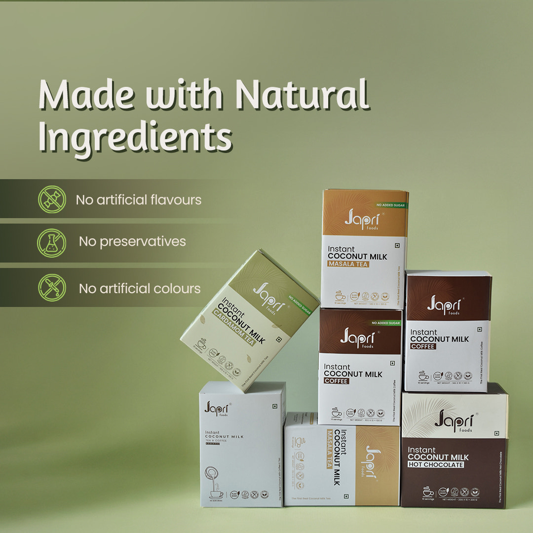 Japri Foods' All Products are Made with Natural Ingredients - no preservatives, no artificial colors & flavours