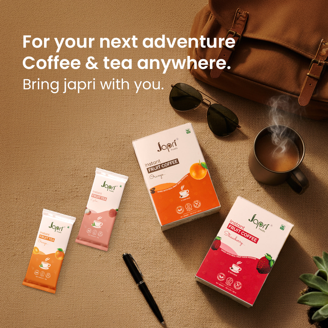 Japri Foods Travel Friendly Vegan Fruit Tea & Coffee Premixes