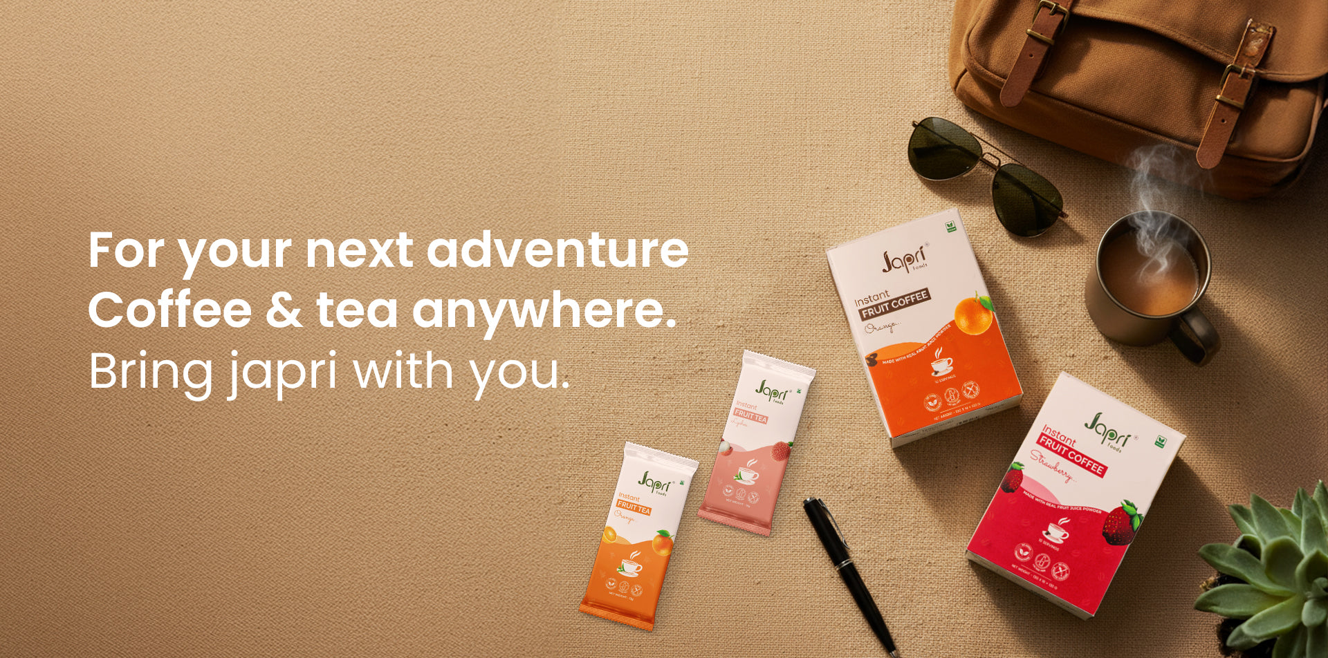 Japri Foods Travel Friendly Vegan Fruit Tea & Coffee Premixes