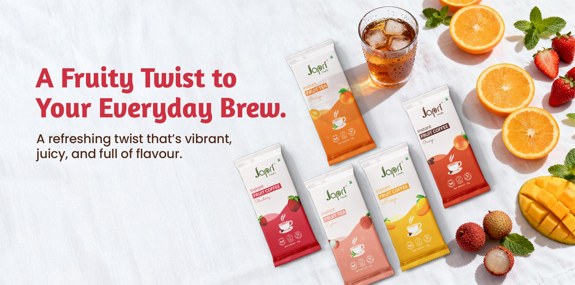 Fruit Tea & Coffee Banner