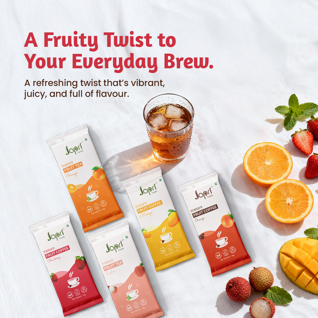 Japri Foods Instant Vegan Fruit Tea & Coffee Premixes